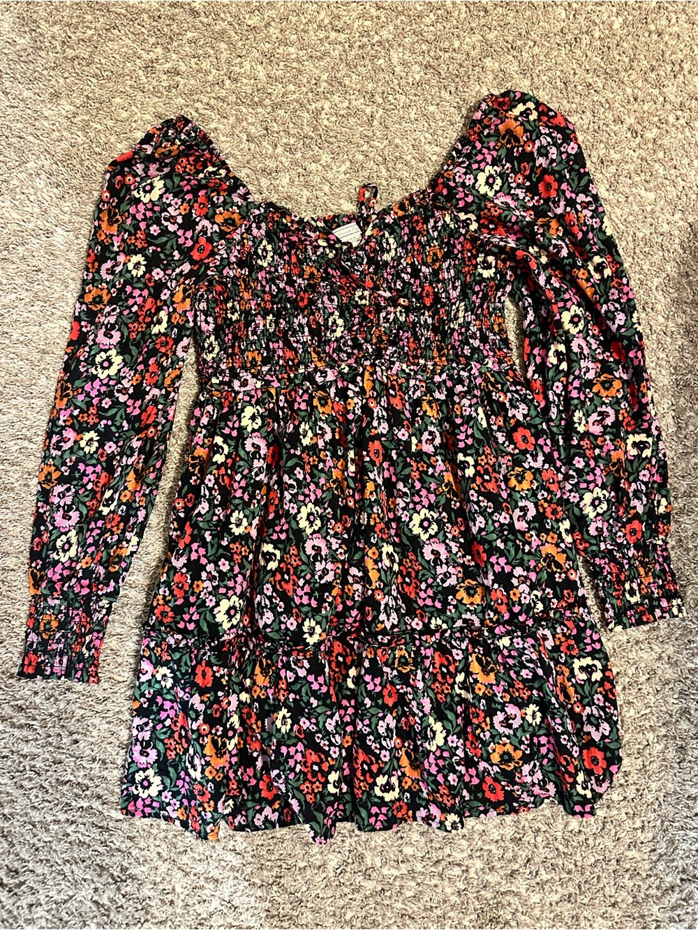 American Eagle Outfitters  vintange multi  Knit Dress Black, Pink, Green, Orange